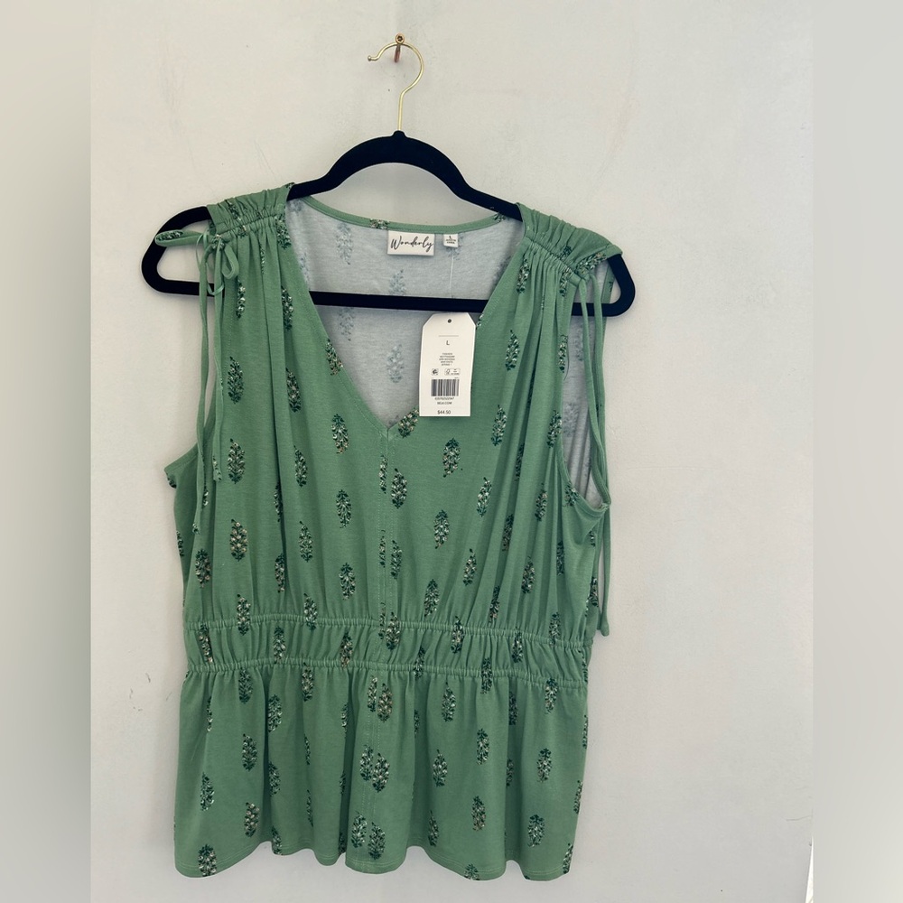 Wonderly Sage Green Floral shirt